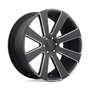 DUB S187 8-BALL Matte Black Milled 22x9.5 +30 6x139.7mm 78.1mm - WheelWiz