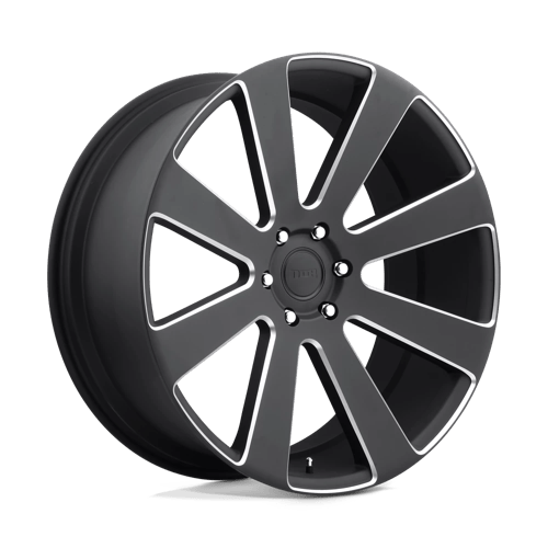 DUB S187 8-BALL Matte Black Milled 24x10 +30 6x139.7mm 78.1mm - Wheelwiz
