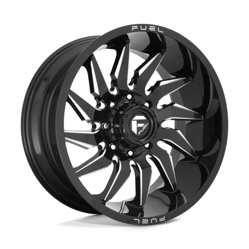 Fuel Offroad D744 SABER Gloss Black Milled 22x12 -44 8x180mm 124.2mm - Wheelwiz