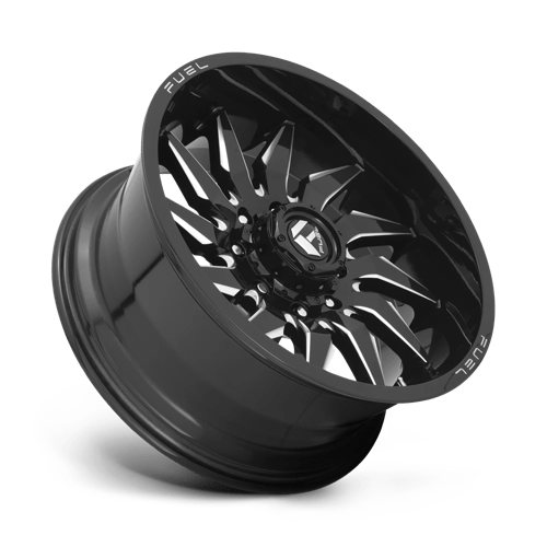Fuel Offroad D744 SABER Gloss Black Milled 22x12 -44 8x180mm 124.2mm - Wheelwiz