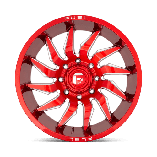 Fuel Offroad D745 SABER Candy Red Milled 24x12 -44 5x127mm 71.5mm - Wheelwiz