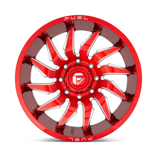 Fuel Offroad D745 SABER Candy Red Milled 24x12 -44 8x180mm 124.2mm - WheelWiz