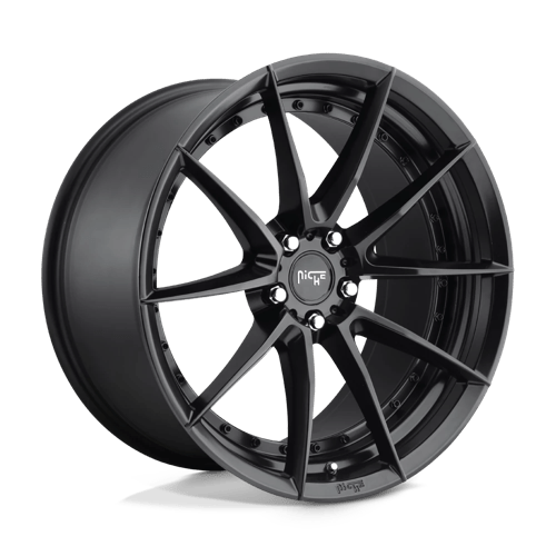 Niche M196 SECTOR Matte Black 19x9.5 +48 5x112mm 66.6mm - Wheelwiz