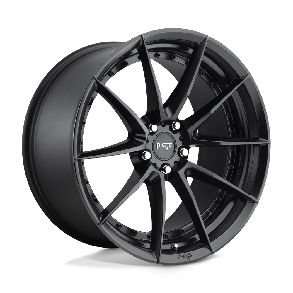 Niche M196 SECTOR Matte Black 19x8.5 +42 5x112mm 66.6mm - WheelWiz