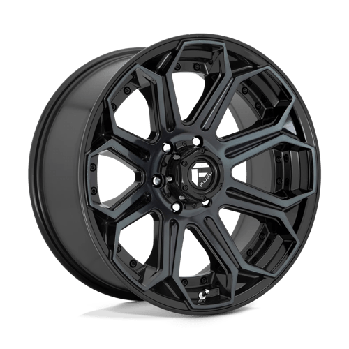 Fuel Offroad D704 SIEGE Gloss Machined Double Dark Tint 24x12 -44 6x139.7mm 106.1mm - WheelWiz