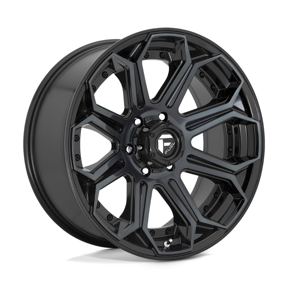Fuel Offroad D704 SIEGE Gloss Machined Double Dark Tint 22x12 -44 5x150mm 110.1mm - WheelWiz
