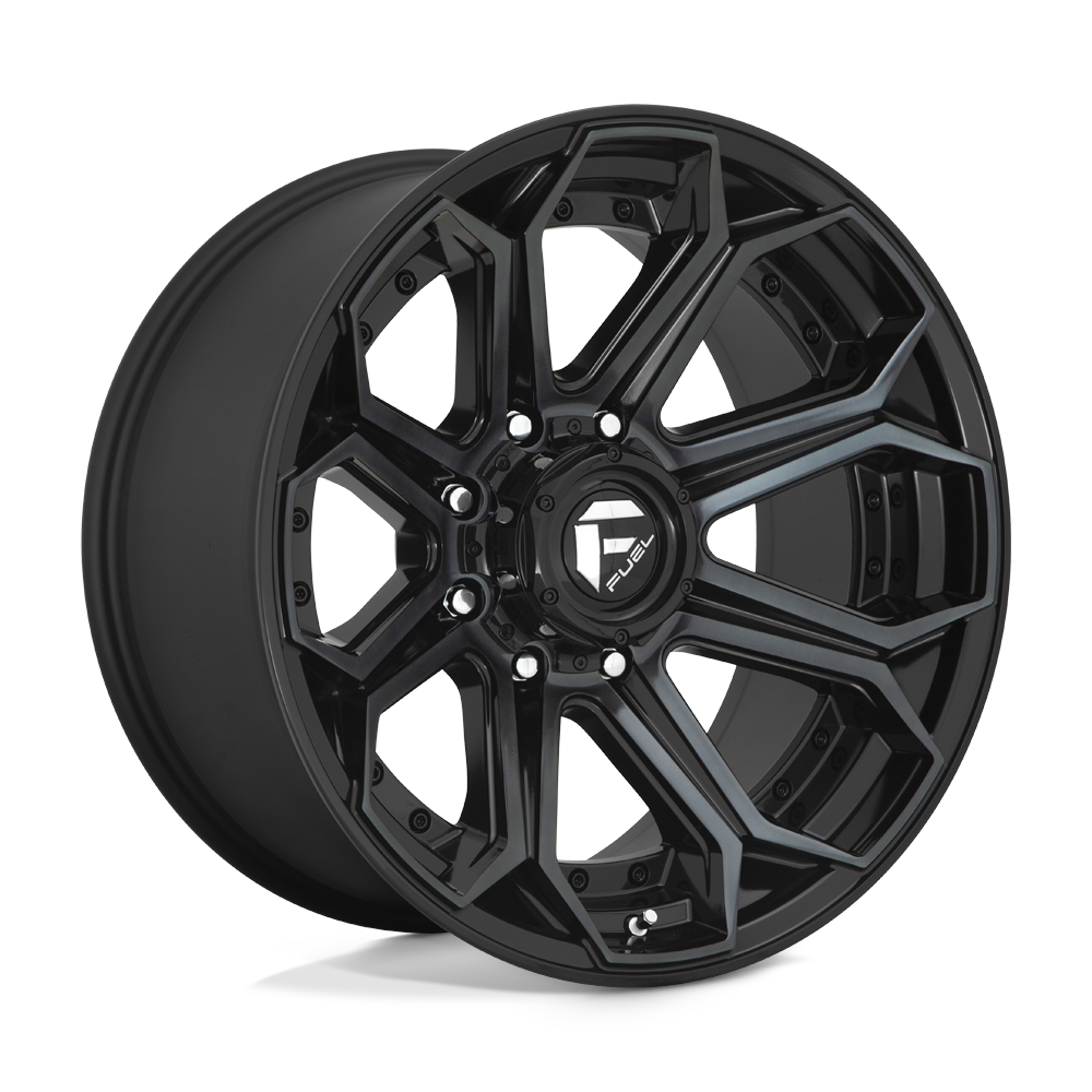 Fuel Offroad D704 SIEGE Gloss Machined Double Dark Tint 22x12 -44 8x165.1mm 125.1mm - WheelWiz