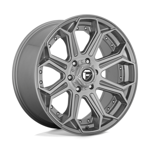 Fuel Offroad D705 SIEGE Brushed Gun Metal Tinted Clear 18x9 -12 8x180mm 124.2mm - WheelWiz