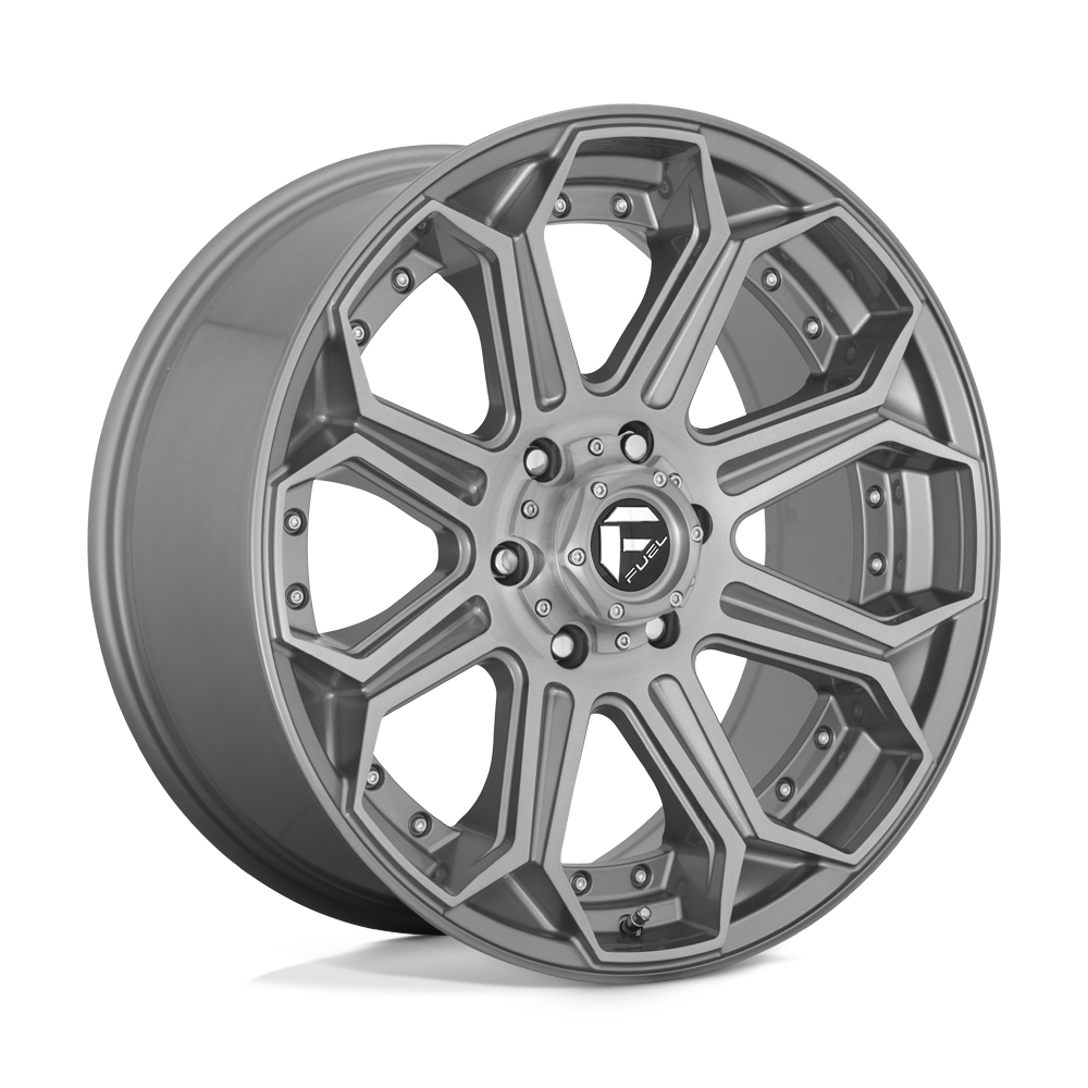 Fuel Offroad D705 SIEGE Brushed Gun Metal Tinted Clear 26x14 -75 6x135mm 87.1mm - WheelWiz