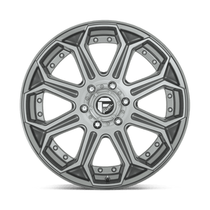 Fuel Offroad D705 SIEGE Brushed Gun Metal Tinted Clear 18x9 -12 8x180mm 124.2mm - WheelWiz