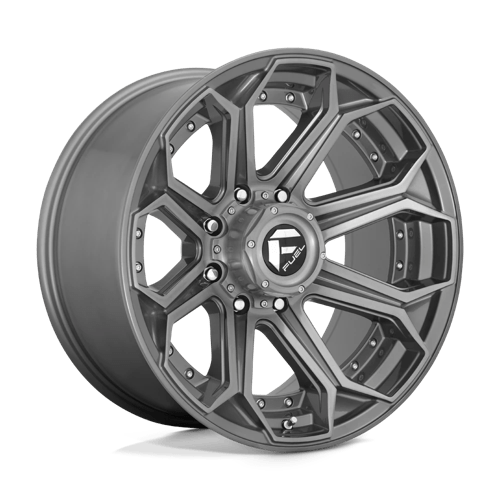 Fuel Offroad D705 SIEGE Brushed Gun Metal Tinted Clear 20x10 -18 8x180mm 124.2mm - WheelWiz