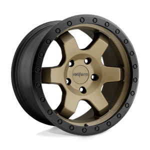Rotiform R150 SIX-OR Matte Bronze Black Bead Ring 17x9 +1 6x135mm 87.1mm - Wheelwiz