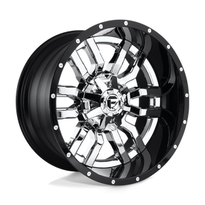 Fuel Offroad D270 SLEDGE Chrome Plated Gloss Black Lip 20x10 -18 8x180mm 124.2mm - 2 PIECE - WheelWiz