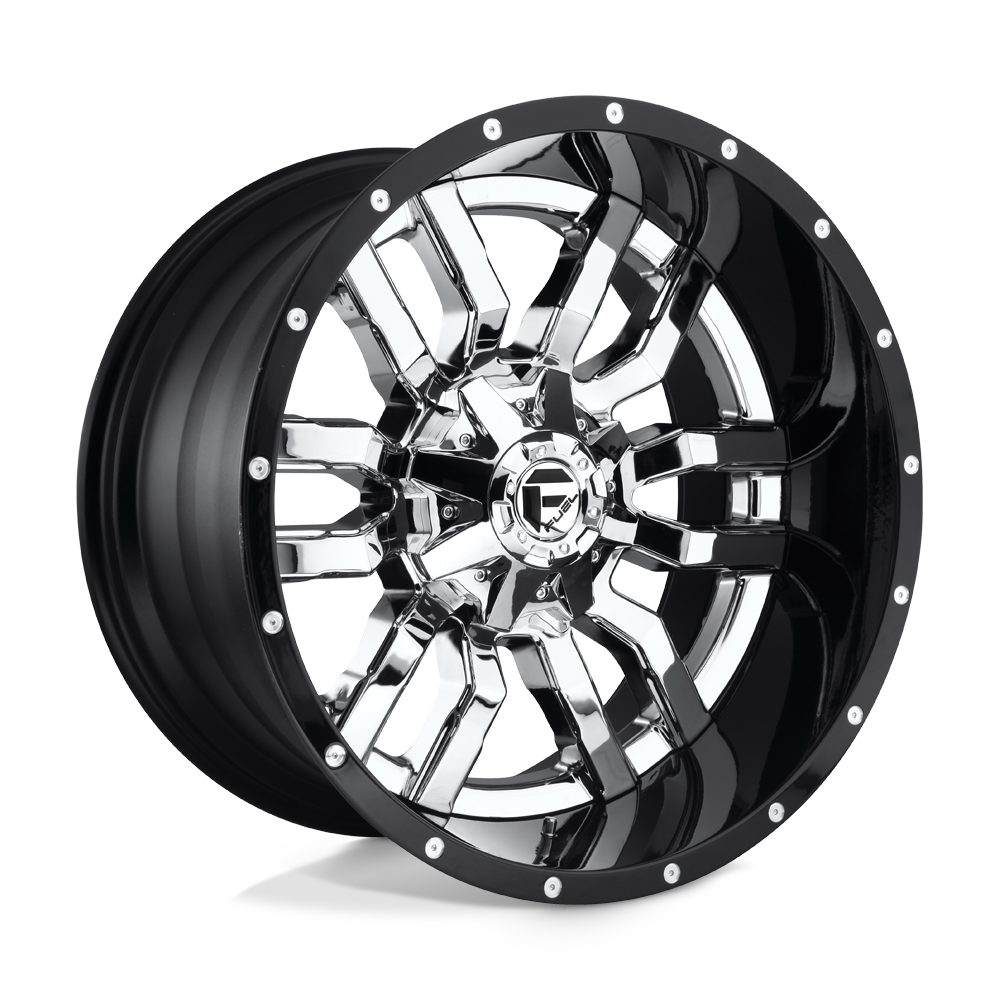 Fuel Offroad D270 SLEDGE Chrome Plated Gloss Black Lip 22x12 -44 5x139.7|5x150mm 110.1mm - 2 PIECE - WheelWiz