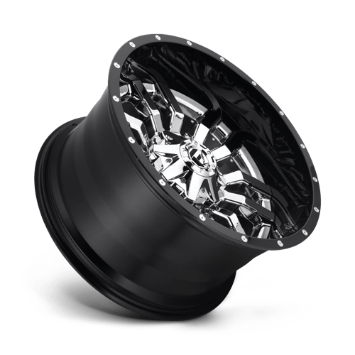 Fuel Offroad D270 SLEDGE Chrome Plated Gloss Black Lip 22x12 -44 5x139.7|5x150mm 110.1mm - 2 PIECE - WheelWiz