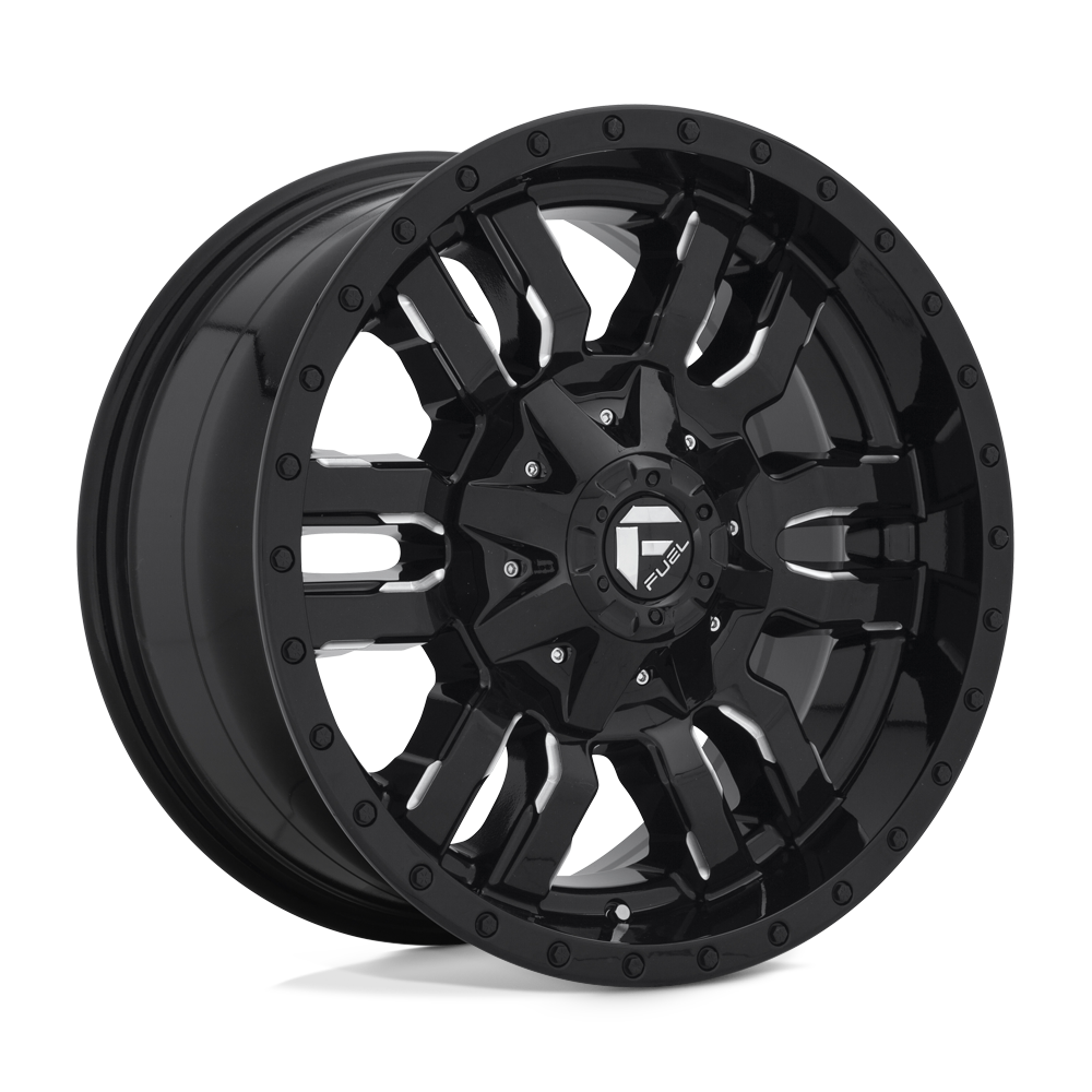 Fuel Offroad D595 SLEDGE Gloss Black Milled 18x9 +20 8x170mm 125.1mm - WheelWiz