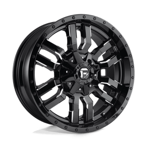 Fuel Offroad D595 SLEDGE Gloss Black Milled 20x9 +20 5x127|5x139.7mm 87.1mm - WheelWiz