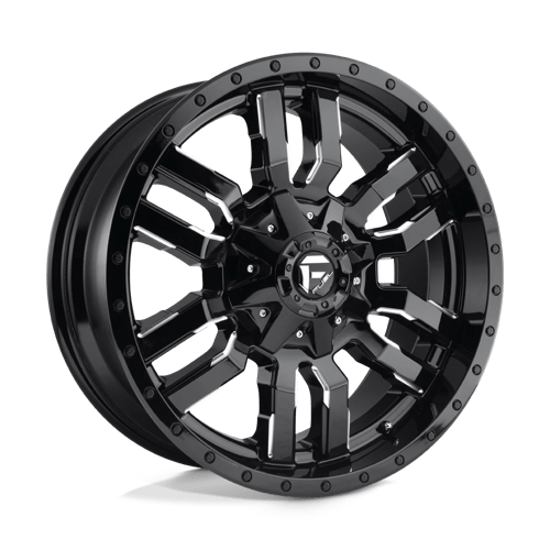 Fuel Offroad D595 SLEDGE Gloss Black Milled 20x9 +20 6x135|6x139.7mm 106.1mm - WheelWiz