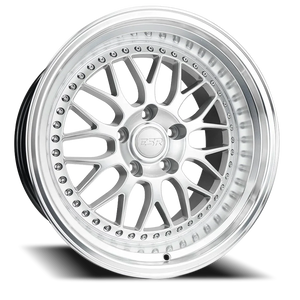 ESR Wheels SR Series SR01 Hyper Silver W/ Machined Lip 19x9.5 +35 5x120mm 72.56mm - Wheelwiz