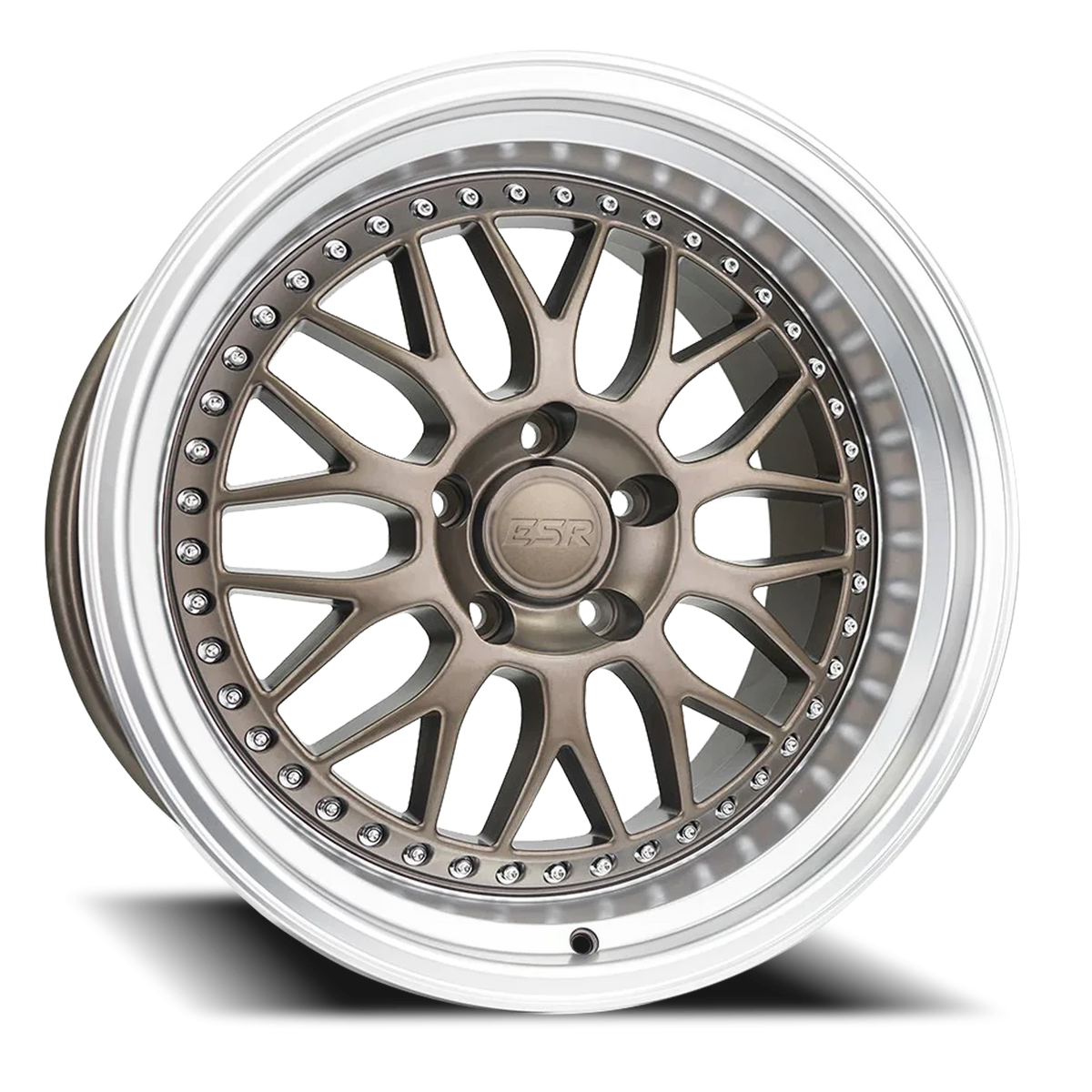 ESR Wheels SR Series SR01 Matte Bronze W/ Machined Lip 18x9.5 +22 5x100mm 73.1mm - Wheelwiz