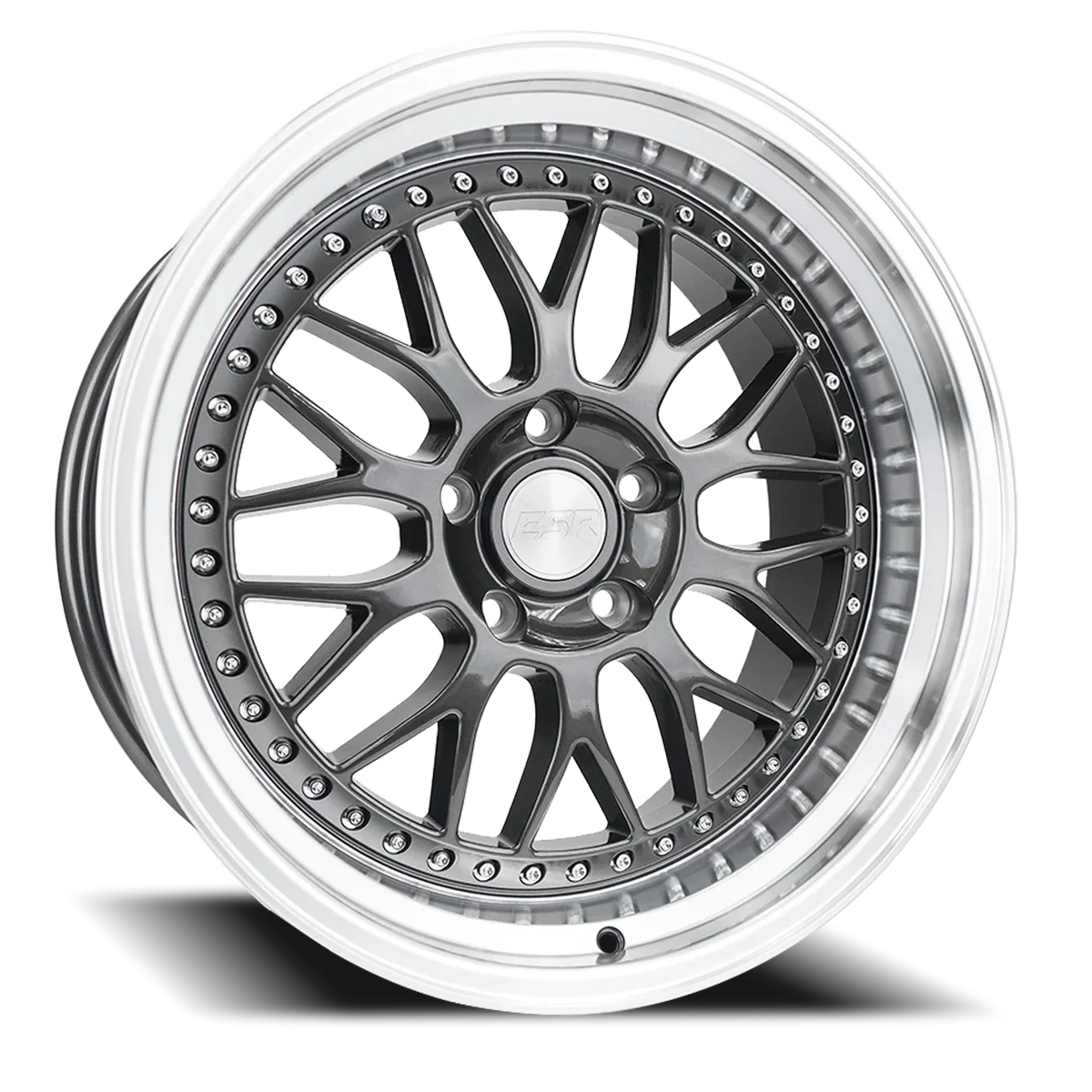 ESR Wheels SR Series SR01 Gloss Graphite W/ Machined Lip 18x10.5 +22 5x105mm 73.1mm - Wheelwiz