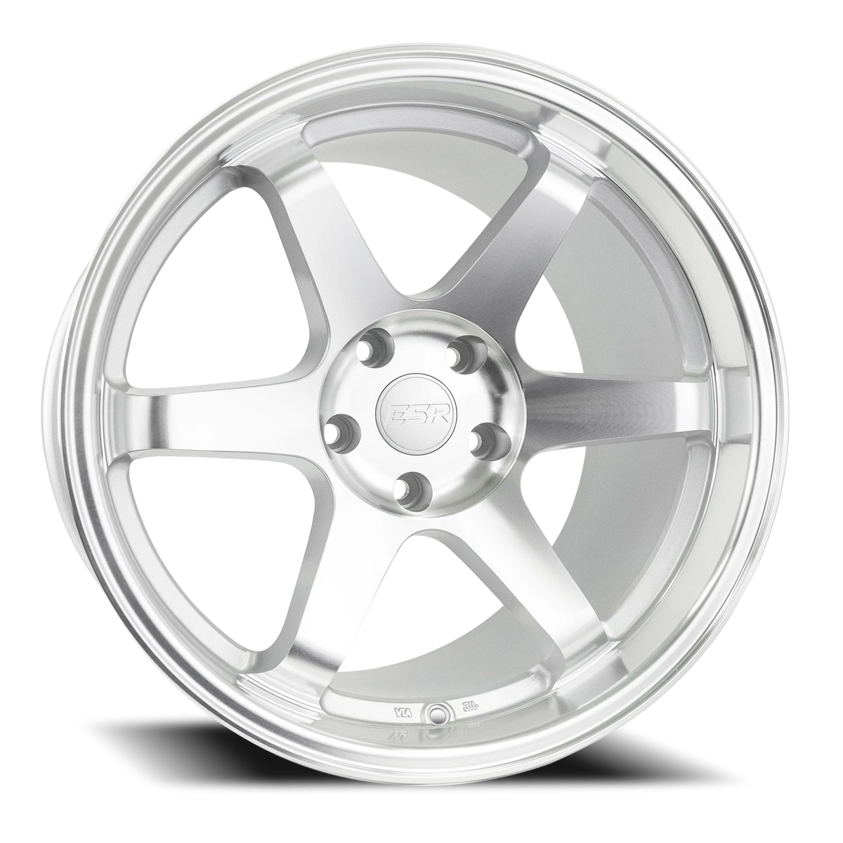 ESR Wheels SR Series SR07 Hyper Silver W/ Machined Lip 17x8.5 +30 5x120mm 73.1mm