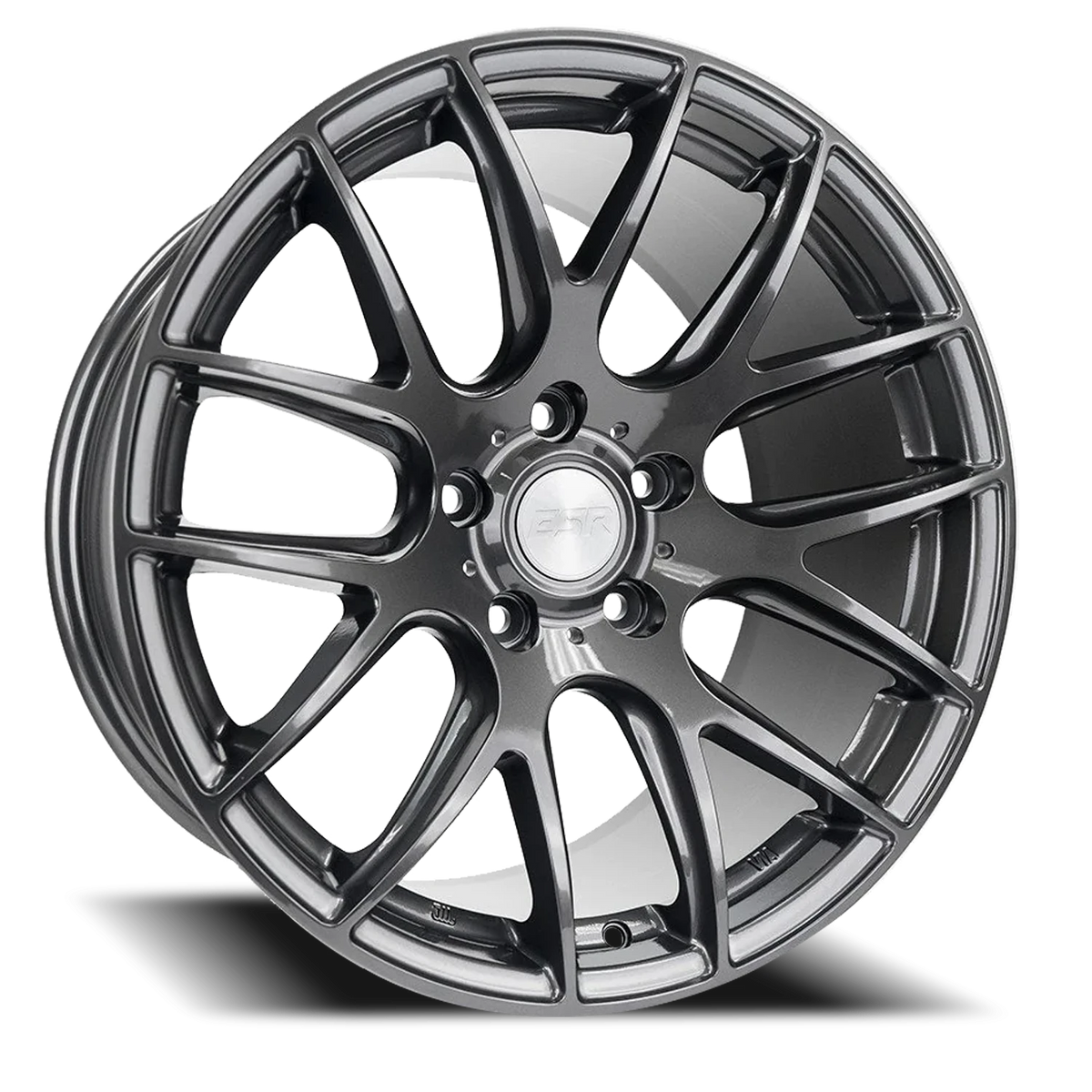ESR Wheels SR Series SR12 Gloss Graphite 18x9.5 +22 5x115mm 73.1mm - Wheelwiz