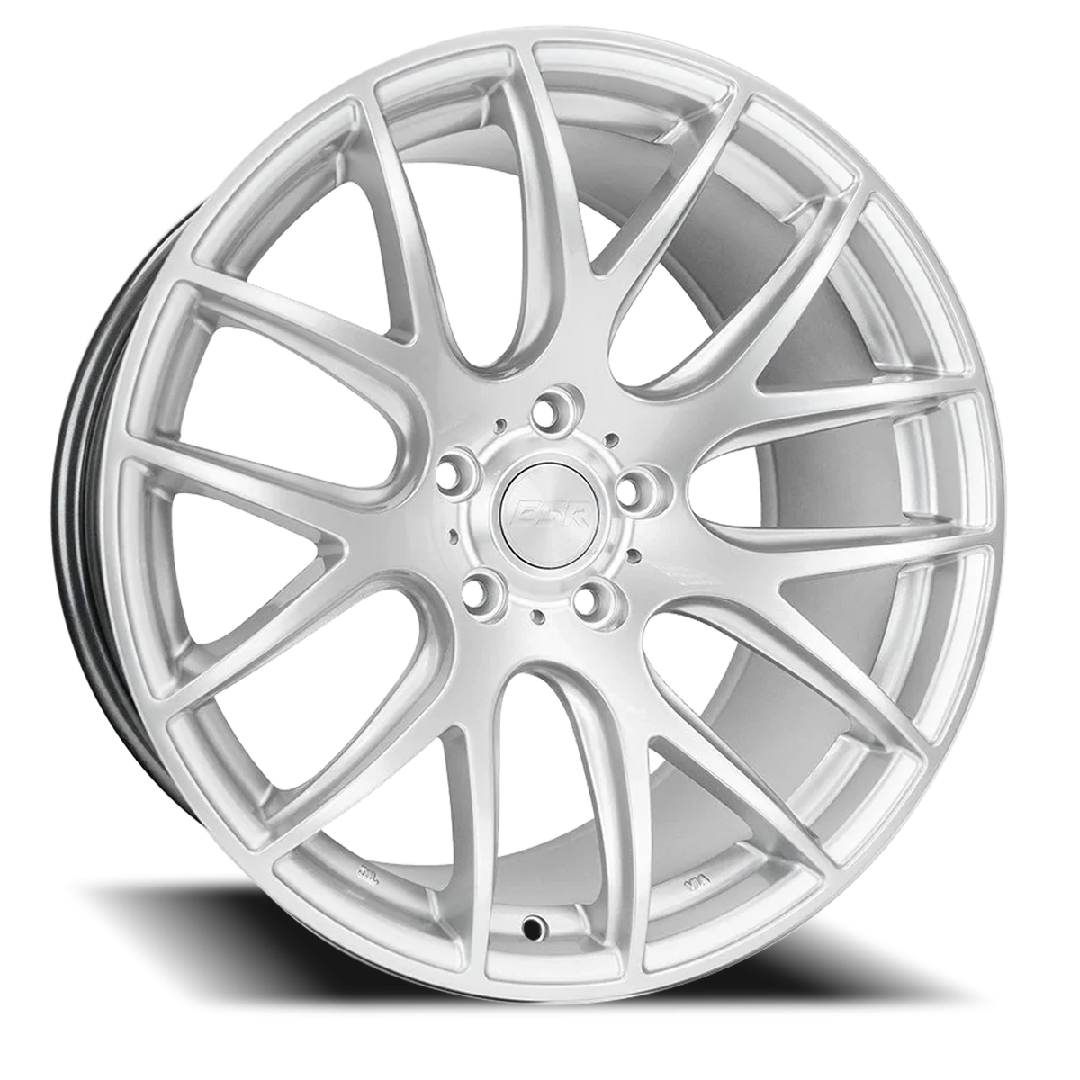ESR Wheels SR Series SR12 Hyper Silver W/ Machined Lip 18x8.5 +35 5x115mm 73.1mm - Wheelwiz