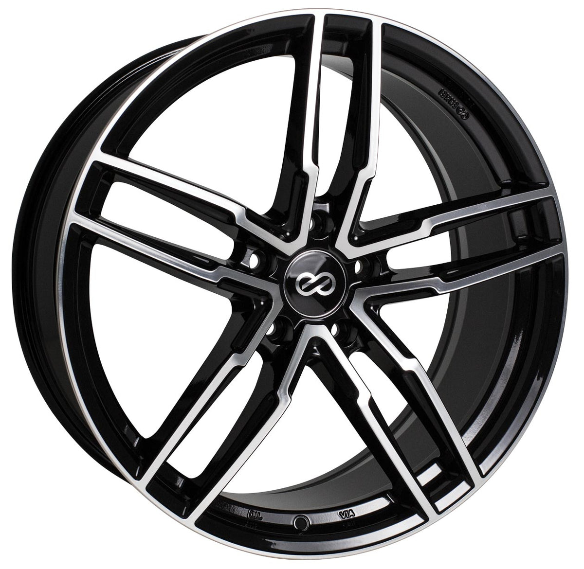 Enkei SS05 Black Mach 17x7.5 +40 5x114.3mm 72.6mm - WheelWiz