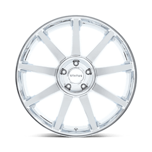 Status MAMMOTH Chrome 22x9.5 +30 5x127mm 71.5mm - Wheelwiz