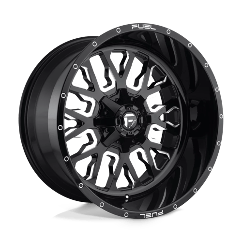 Fuel Offroad D611 STROKE Gloss Black Milled 20x9 +1 6x135|6x139.7mm 106.1mm - Wheelwiz