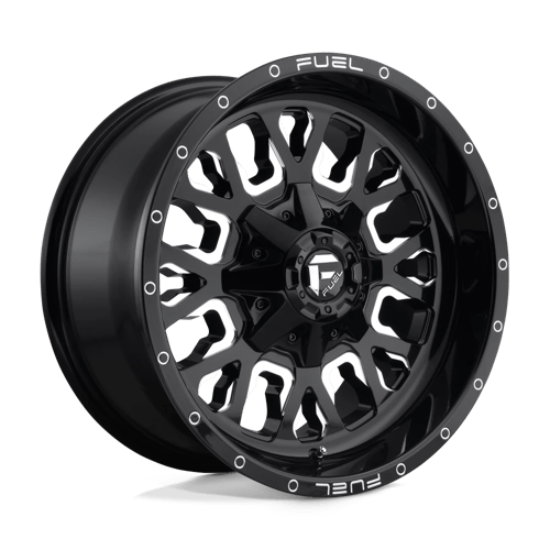 Fuel Offroad D611 STROKE Gloss Black Milled 18x9 +1 8x165.1mm 125.1mm - Wheelwiz
