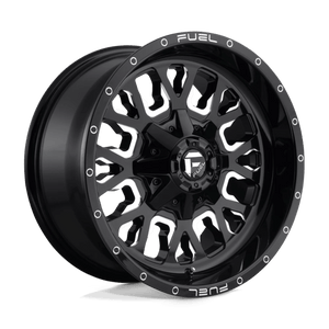 Fuel Offroad D611 STROKE Gloss Black Milled 18x9 +1 8x165.1mm 125.1mm - Wheelwiz