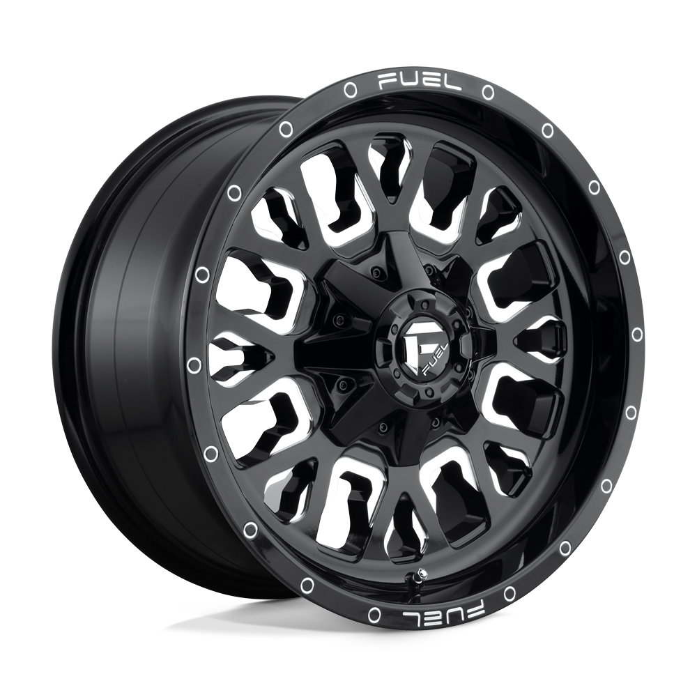Fuel Offroad D611 STROKE Gloss Black Milled 18x9 +20 8x170mm 125.1mm - WheelWiz