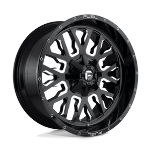 Fuel Offroad D611 STROKE Gloss Black Milled 22x10 +10 8x180mm 124.2mm - WheelWiz