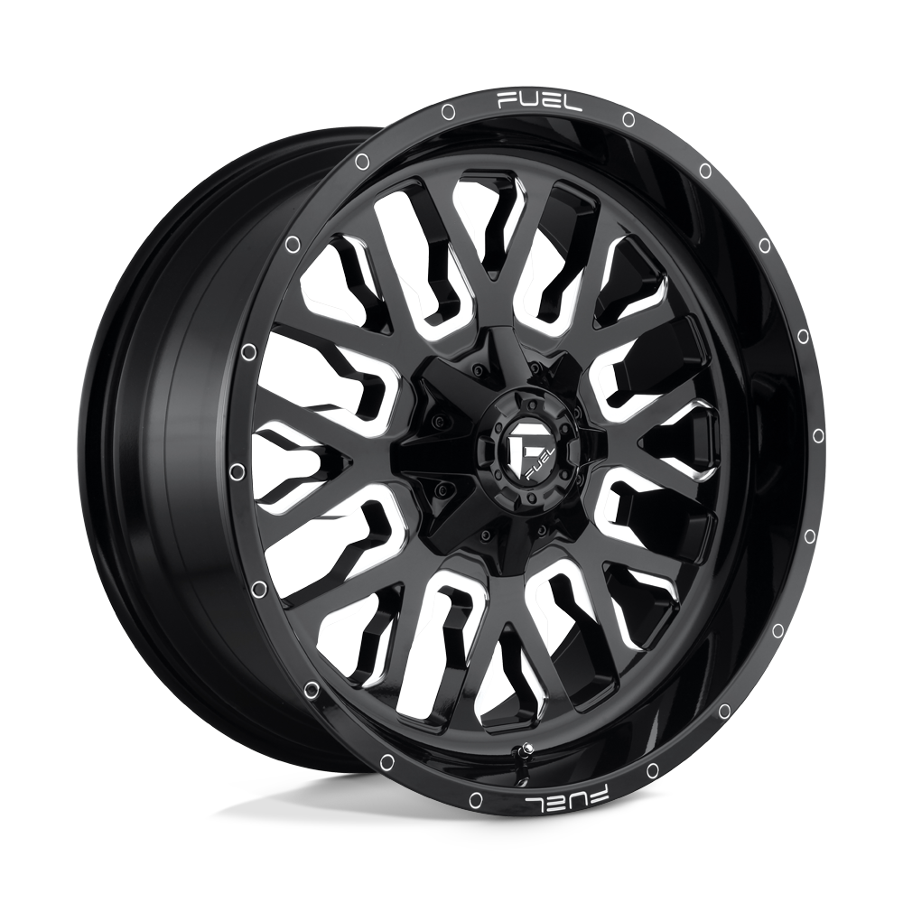 Fuel Offroad D611 STROKE Gloss Black Milled 22x10 +10 8x170mm 125.1mm - WheelWiz