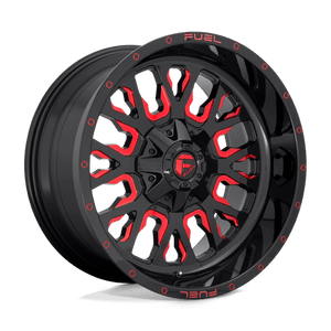 Fuel Offroad D612 STROKE Gloss Black Red Tinted Clear 22x12 -44 8x165.1mm 125.1mm - WheelWiz