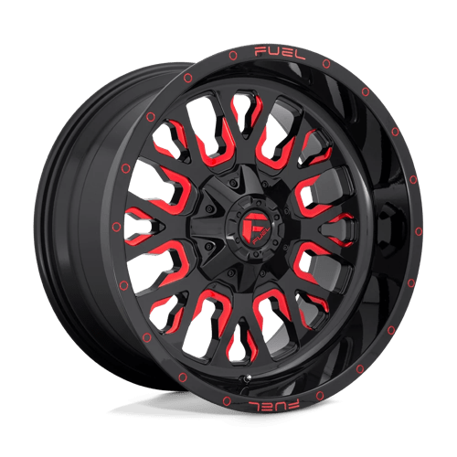 Fuel Offroad D612 STROKE Gloss Black Red Tinted Clear 18x9 -12 5x114.3|5x127mm 78.1mm - Wheelwiz