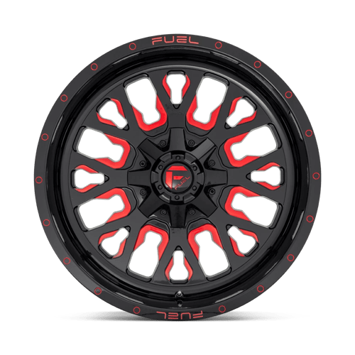 Fuel Offroad D612 STROKE Gloss Black Red Tinted Clear 17x9 -12 6x135|6x139.7mm 106.1mm - Wheelwiz