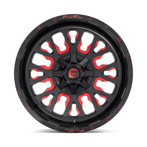 Fuel Offroad D612 STROKE Gloss Black Red Tinted Clear 20x9 +20 6x135|6x139.7mm 106.1mm - Wheelwiz