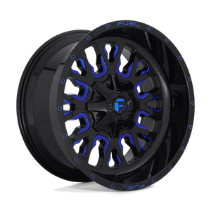 Fuel Offroad D645 STROKE Gloss Black Blue Tinted Clear 18x9 +01 8x180mm 124.2mm - WheelWiz