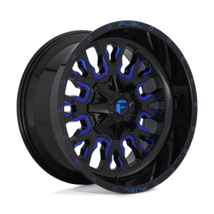 Fuel Offroad D645 STROKE Gloss Black Blue Tinted Clear 18x9 -12 6x135|6x139.7mm 106.1mm - Wheelwiz