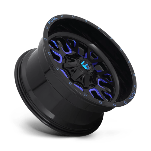 Fuel Offroad D645 STROKE Gloss Black Blue Tinted Clear 18x9 +1 6x135|6x139.7mm 106.1mm - Wheelwiz