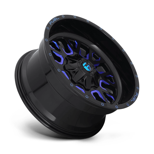 Fuel Offroad D645 STROKE Gloss Black Blue Tinted Clear 20x10 -19 6x135|6x139.7mm 106.1mm - Wheelwiz