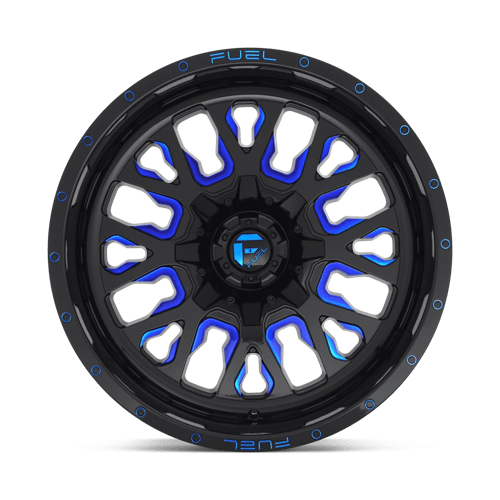 Fuel Offroad D645 STROKE Gloss Black Blue Tinted Clear 18x9 +1 6x135|6x139.7mm 106.1mm - Wheelwiz
