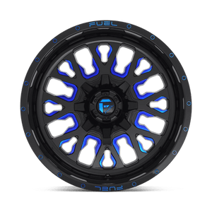 Fuel Offroad D645 STROKE Gloss Black Blue Tinted Clear 18x9 +1 6x135|6x139.7mm 106.1mm - Wheelwiz
