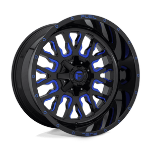 Fuel Offroad D645 STROKE Gloss Black Blue Tinted Clear 22x12 -44 8x180mm 124.2mm - WheelWiz