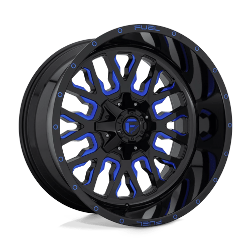 Fuel Offroad D645 STROKE Gloss Black Blue Tinted Clear 22x12 -44 8x170mm 125.1mm - Wheelwiz