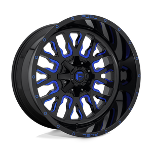 Fuel Offroad D645 STROKE Gloss Black Blue Tinted Clear 22x12 -44 8x165.1mm 125.1mm - WheelWiz