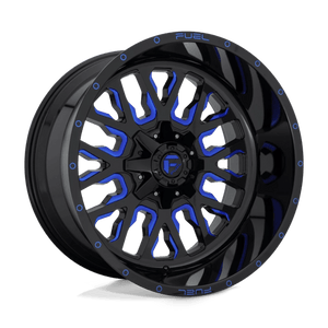 Fuel Offroad D645 STROKE Gloss Black Blue Tinted Clear 22x12 -44 8x170mm 125.1mm - Wheelwiz